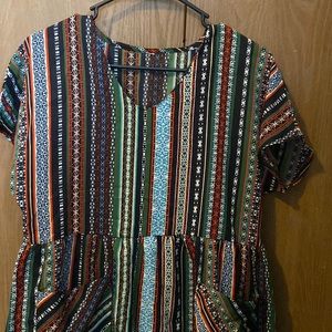 Printed mini dress